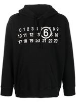 MM6 Maison Margiela hoodie à logo imprimé - Noir