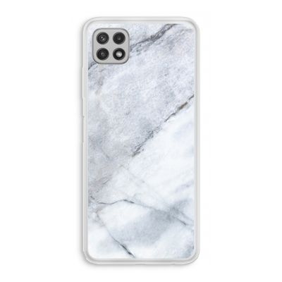 Witte marmer: Samsung Galaxy A22 4G Transparant Hoesje
