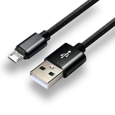 everActive micro USB-kabel 1m - Zwart, gevlochten, ondersteuning voor snel opladen, 2,4A - CBB-1MB