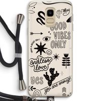 Good vibes: Samsung Galaxy J6 (2018) Transparant Hoesje met koord