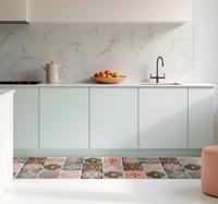 Piastrelline siciliaanse vinyl vloerkleed keuken