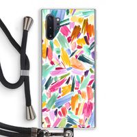Watercolor Brushstrokes: Samsung Galaxy Note 10 Plus Transparant Hoesje met koord