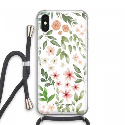 Botanical sweet flower heaven: iPhone XS Max Transparant Hoesje met koord