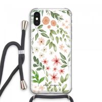 Botanical sweet flower heaven: iPhone XS Max Transparant Hoesje met koord