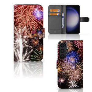 Samsung Galaxy S24 Wallet Case met Pasjes Vuurwerk