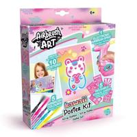 Canal Toys - Arte dell'aerografo - Kit per creazione di poster con spray elettronico, stencil e pennarelli - AIR 015