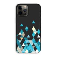 Gekleurde driehoekjes blauw: iPhone 12 Pro Max Biologisch afbreekbaar hoesje
