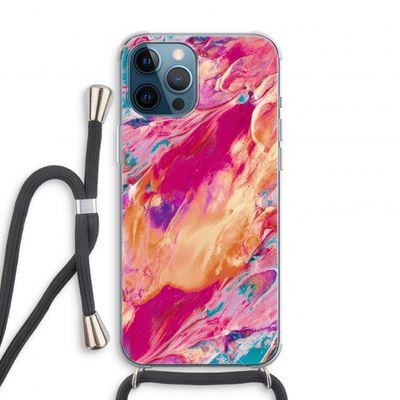 Pastel Echoes: iPhone 12 Pro Transparant Hoesje met koord