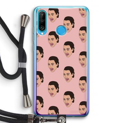 Ugly Cry Call: Huawei P30 Lite Transparant Hoesje met koord