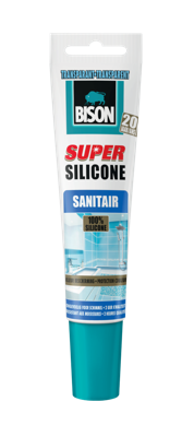 Super Silicone Sanitair Transparant Hang/Statube 150 ml - Bison