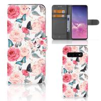 Samsung Galaxy S10 Hoesje Butterfly Roses