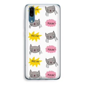 Meow: Huawei P20 Transparant Hoesje