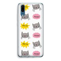 Meow: Huawei P20 Transparant Hoesje