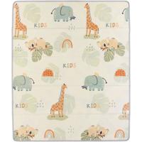 Maxi speelmat - TINEO - Omkeerbaar - 150 x 180 cm - Dieren aan de ene kant / Autobaan aan de andere kant