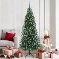 Kunstkerstboom met 300 LED met standaard Groen 180 cm PE en PVC