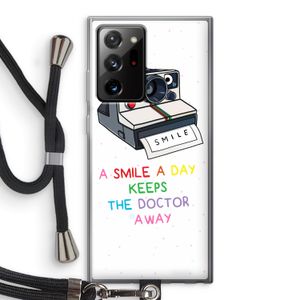 Smile: Samsung Galaxy Note 20 Ultra / Note 20 Ultra 5G Transparant Hoesje met koord