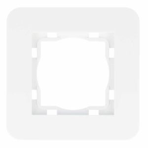 Wit Afdekraam 1 voudig ultra wit 8071UW ronde hoeken 50x50mm Eslohe