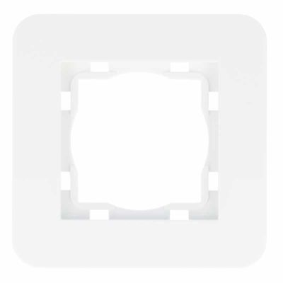 Wit Afdekraam 1 voudig ultra wit 8071UW ronde hoeken 50x50mm Eslohe