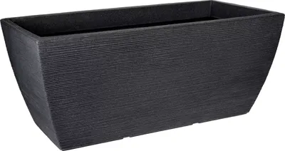 BLOEMPOT STEEN DESIGN, PE, 80X40X34CM, ANTRACIET