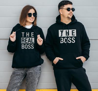 Baas en echte baas Couple hoodies