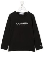 Calvin Klein Kids t-shirt en coton à logo - Noir