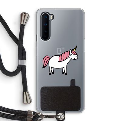Eenhoorn: OnePlus Nord Transparant Hoesje met koord