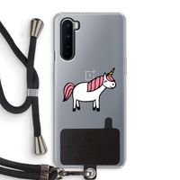 Eenhoorn: OnePlus Nord Transparant Hoesje met koord