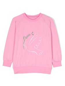 WAUW CAPOW by BANGBANG sweat Peace Out en coton biologique - Rose