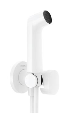Hansgrohe bidethanddouche 1jet S EcoSmart voor koud water met porter en doucheslang 125 cm, mat wit