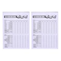 Scoreblok Yahtzee - 2x - blok 100 vellen - dobbelspel - punten opschrijven - 10 x 15 cm