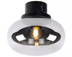 Lucide Lorena plafondlamp 23cm 40W marmer donker