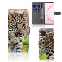 Samsung Note 10 Lite | Telefoonhoesje | Met pasjeshouder | Baby Luipaard