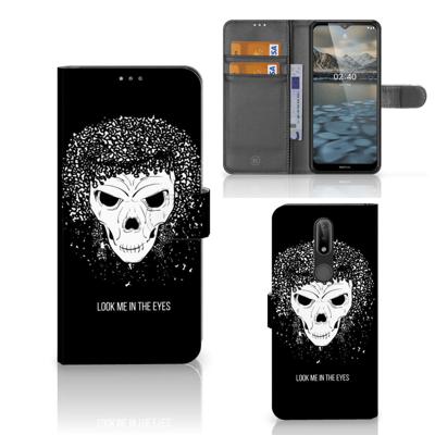 Telefoonhoesje met Naam Nokia 2.4 Skull Hair Telefoonhoesje met Naam Nokia 2.4 Skull Hair