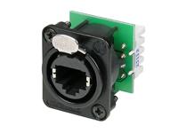 Neutrik NE8FDV-YK-B RJ45-dataconnector etherCon D-serie NE8FDV-YK-B Bus, recht NE8FDV-YK-B Aantal polen: 8P8C Zwart 1 stuk(s)