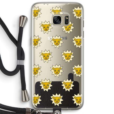 Leeuwenkoppen: Samsung Galaxy S7 Edge Transparant Hoesje met koord