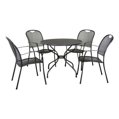 Kettler Kos tuinset + strekmetaal tafel 90 cm.