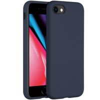 Accezz Liquid Silicone voor Apple iPhone SE (2022 / 2020) / 8 / 7 Telefoonhoesje Blauw - thumbnail