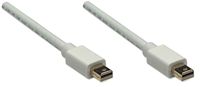 Manhattan 324557 DisplayPort-kabel Mini-displayport Aansluitkabel Mini DisplayPort-stekker, Mini DisplayPort-stekker 1.00 m Wit Vergulde steekcontacten - thumbnail