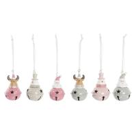 Kerstversiering DKD Home Decor Metaal Hars (5 x 5 x 9 cm) (6 Stuks)