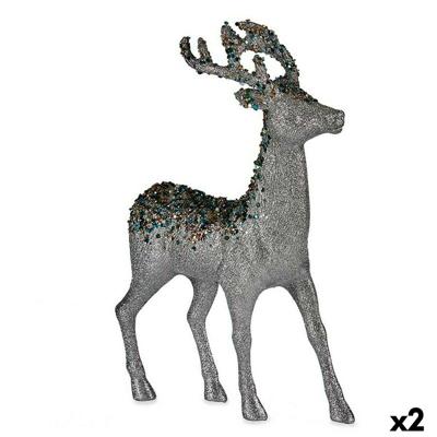 Kerstrendier Krist+ 7059/18-WDP2-6 7059/18-WDP2-6 Zilverkleurig Zilver Kerstrendier 15 x 45 x 30 cm (2 Stuks)
