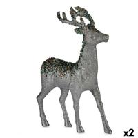 Kerstrendier Krist+ 7059/18-WDP2-6 7059/18-WDP2-6 Zilverkleurig Zilver Kerstrendier 15 x 45 x 30 cm (2 Stuks)