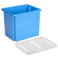 Sunware opslagbox kunststof 45 liter blauw 45 x 36 x 36 cm met deksel - Opbergbox - thumbnail