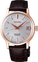 Horlogeband Seiko SRP852J1 / 4R35 02T0 / Presage Leder Bruin 17mm