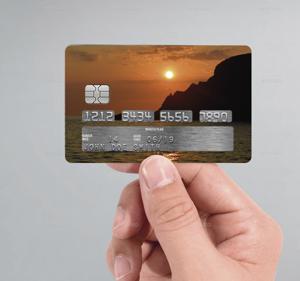Pinpassticker met sunset ontwerp