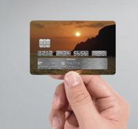 Pinpassticker met sunset ontwerp