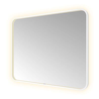 Spiegel Hotbath &MORE 80x100 cm LED-Verlichting Spiegelverwarming Rechthoek Afgerond Mat Wit