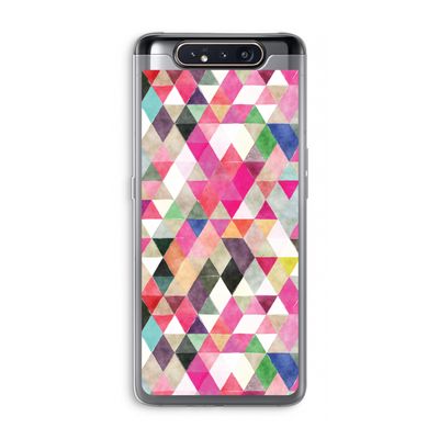 Gekleurde driehoekjes: Samsung Galaxy A80 Transparant Hoesje