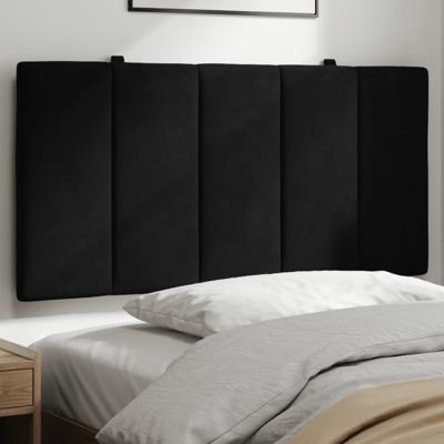 Hoofdbordkussen 100 cm fluweel zwart