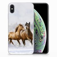 Apple iPhone Xs Max | TPU Hoesje | Paarden