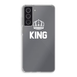 King zwart: Samsung Galaxy S21 FE Transparant Hoesje